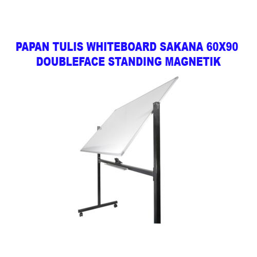 Papan Tulis Whiteboard Sakana 60x90 2muka Magnetik